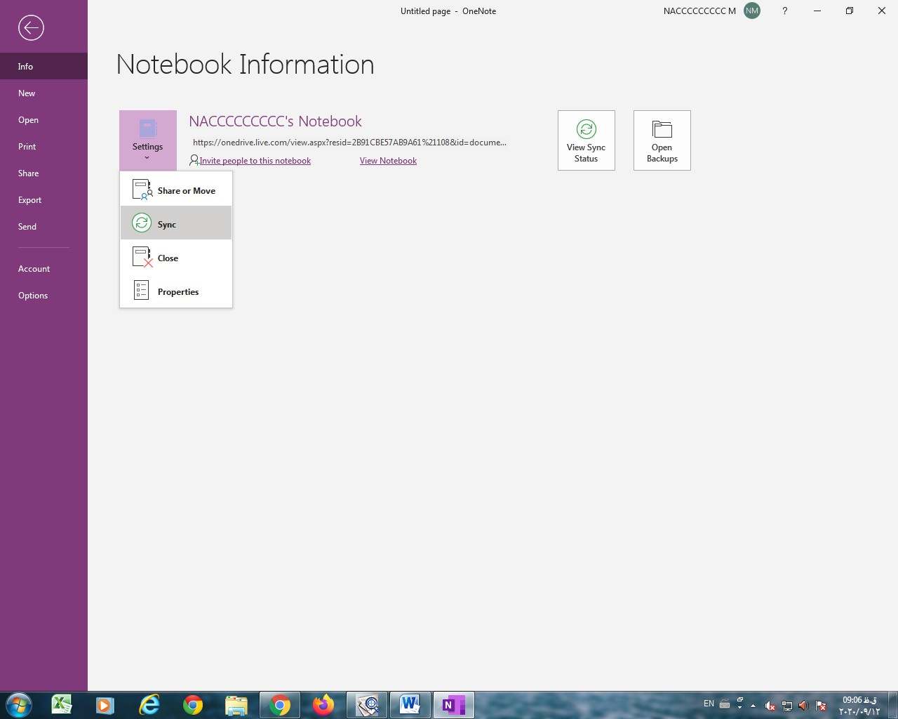 How to share a OneNote notebook