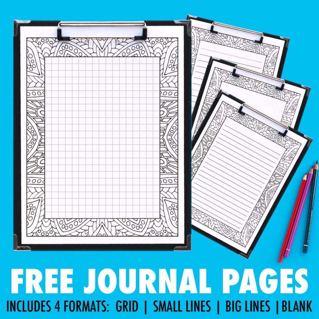 Free printable journal page liner