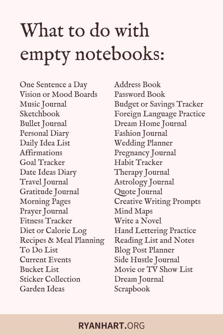 40 interesting things to do with an empty notebook