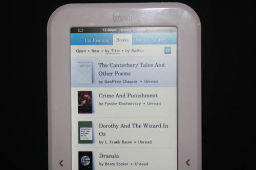 Hands on Review of the Sharper Image Literati E-Reader