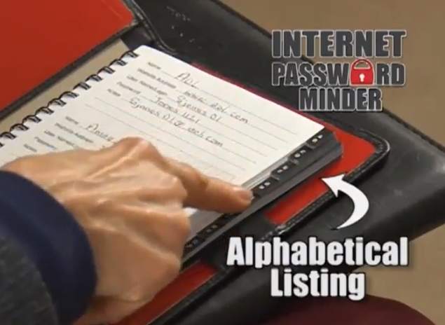 Password Minder: The blank notebook that got laughed out of production