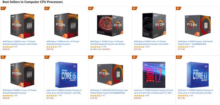 AMD a mené les ventes de processeurs pour stations de travail en juin, Intel perd une dizaine d'années d'avance