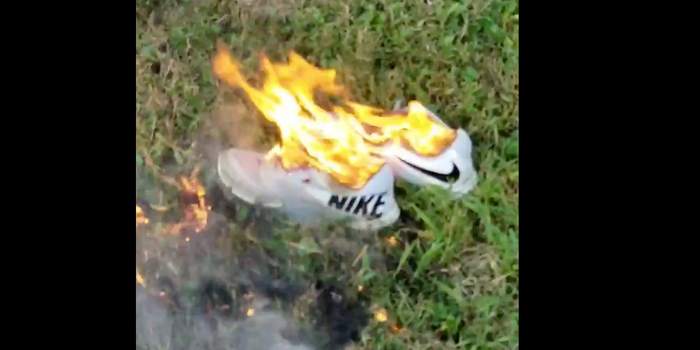 People are destroying their Nike shoes and socks to protest Nike's Colin Kaepernick ad campaign 