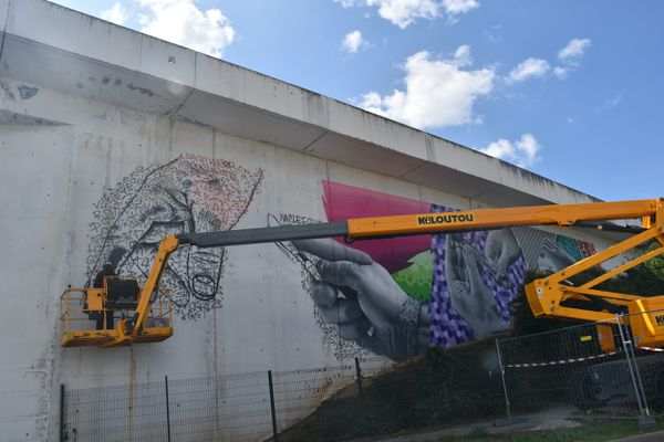 Besançon : à la rencontre de Nacle, le graffeur qui colore le quotidien des soignants 