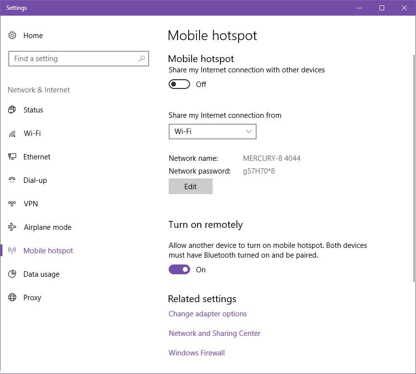 How to set up a mobile hotspot with Windows 10 