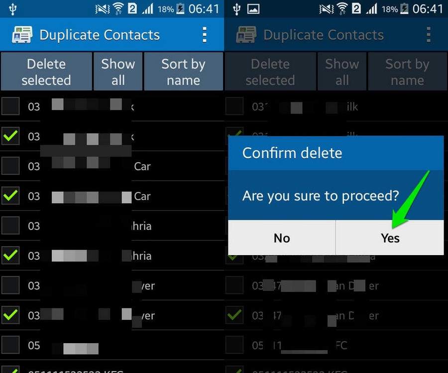 How do you delete contacts from Android and eliminate doubles