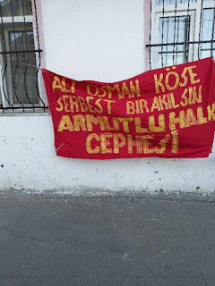 Armutlu People's Front Banner Hangs 