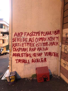 Writing in Çayan Neighborhood from TAYAD Families and People from the People's Front 