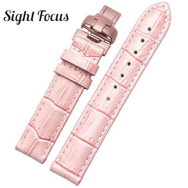 14mm 16mm Watch Bands for Tissot 1853 T050 T02 Watch  Leather Strap Lady Black White Red Purple Women Wrist Bracelet Female Belt