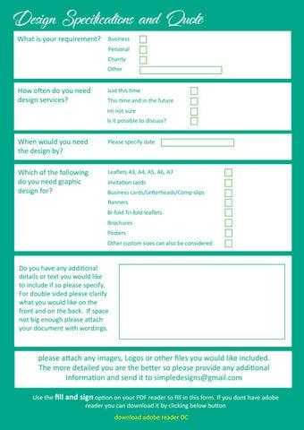 Form specification 