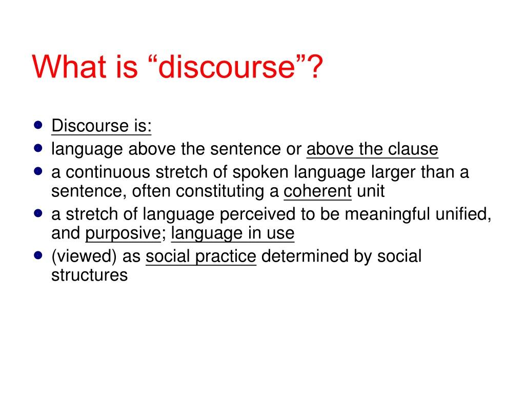 Discourse language