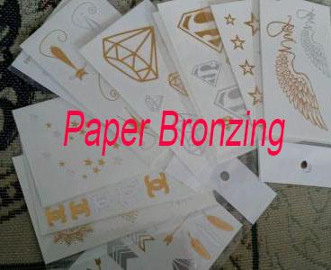 Bronzing paper