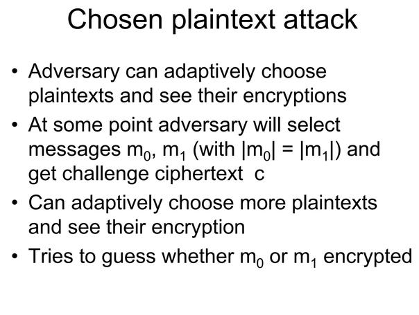 Select plaintext attack