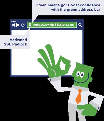 Green address bar