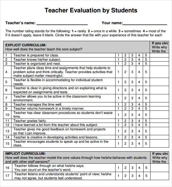 Teaching Evaluation 