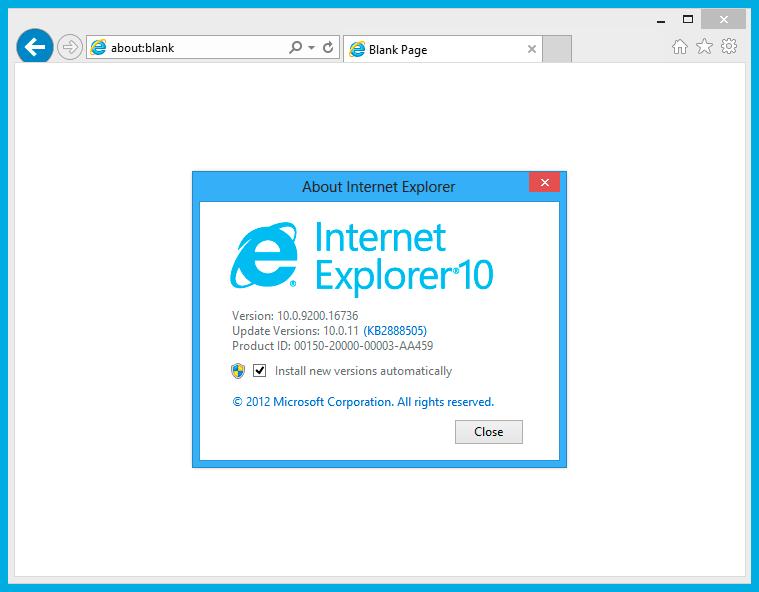 Internet Explorer 10