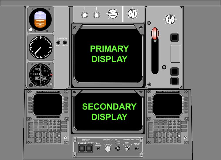 Engine display and unit warning system