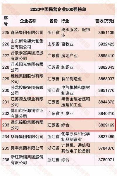 China's private enterprises top 500