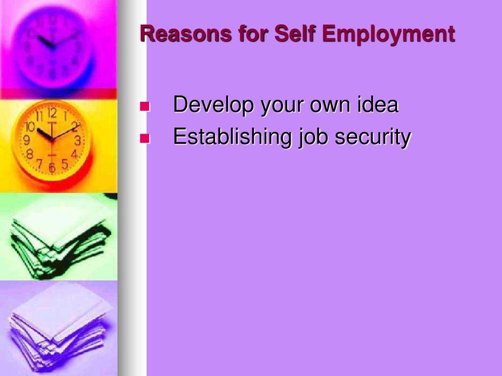 Securities self-employment 