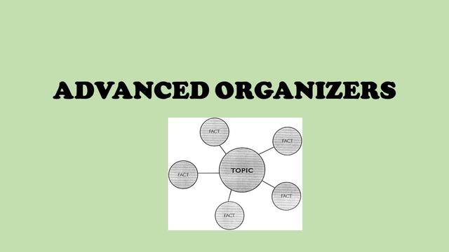 Advance organizer 