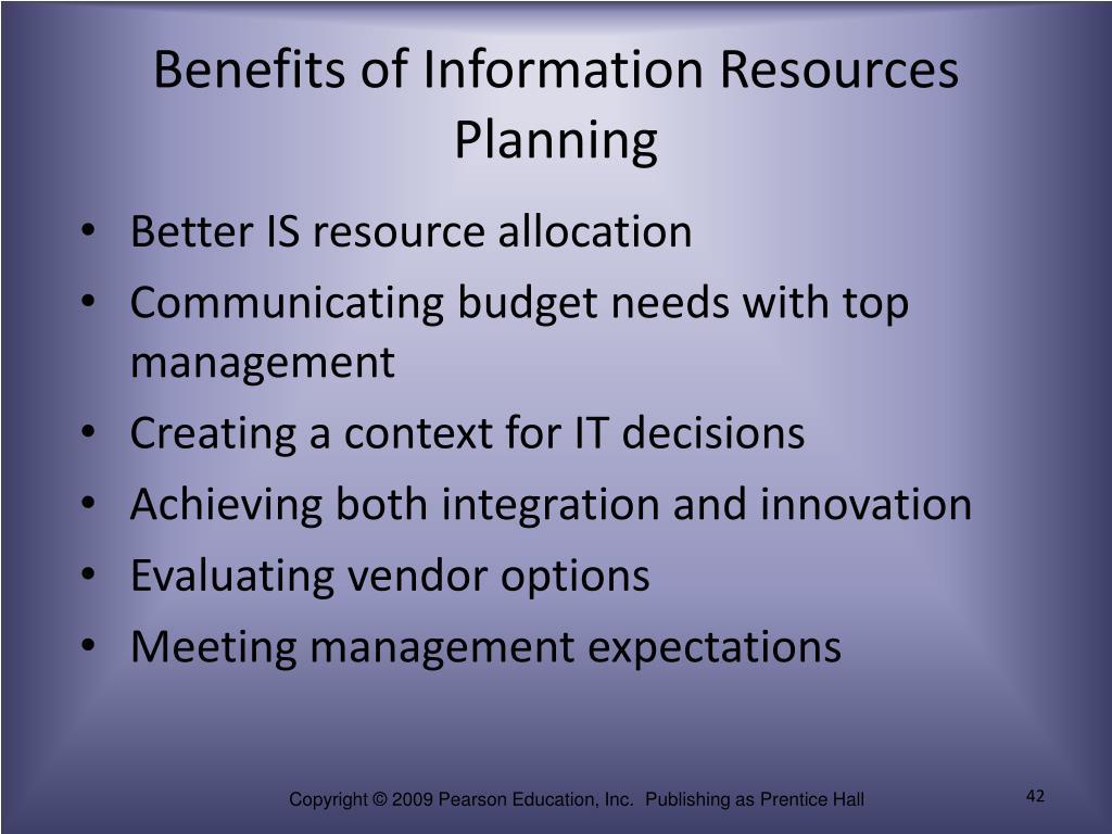 Information Resource Planning 