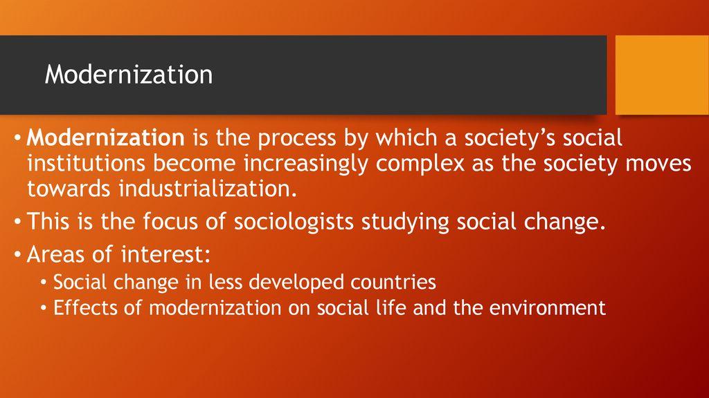 Social modernization 