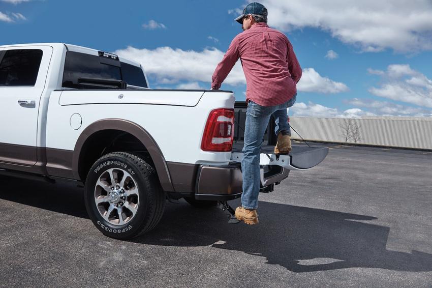 The new Mopar bed steps allow you to jump onto your Ram bed without pulling your hamstrings! 
