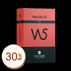 Website X5 Pro and Evo from Incomedia with a 30 percent discount!