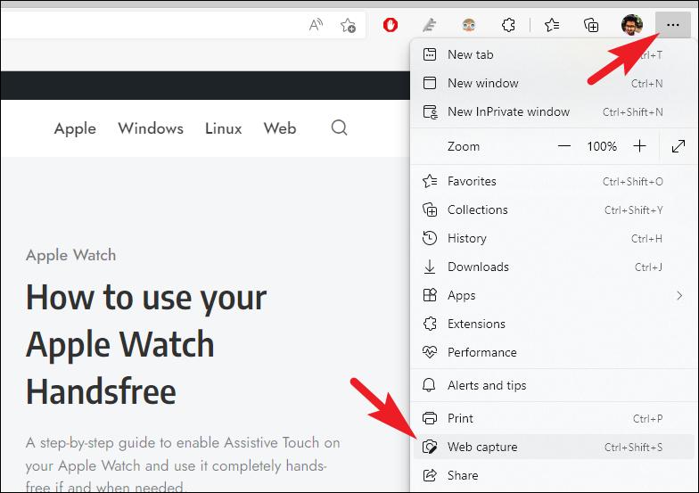 Microsoft Edge: cómo crear una captura de pantalla