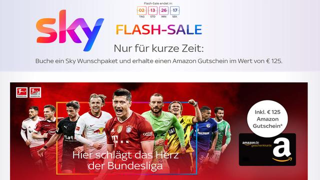 Fußball-Fans aufgepasst: 125-Euro-Amazon-Gutschein zum Sky-Abo geschenkt 