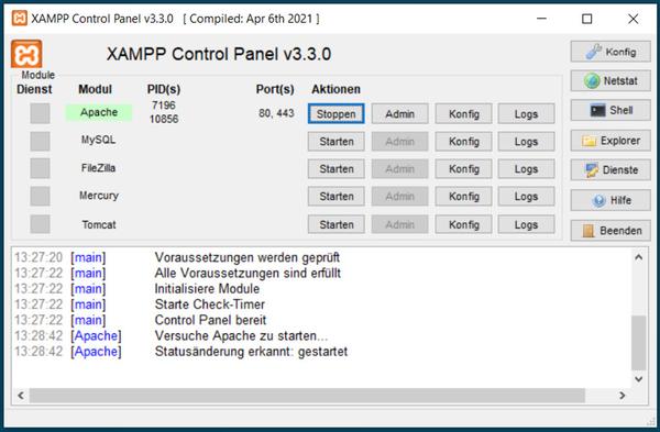 Wordpress mit XAMPP auf dem eigenen Rechner ausprobieren 