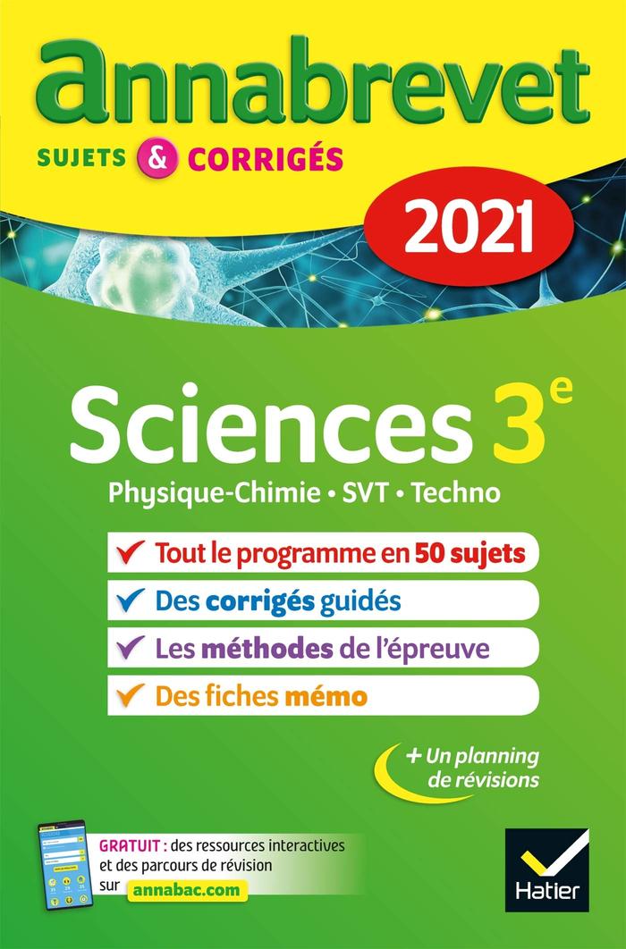 Brevet 2021 : le corrigé de l'épreuve de sciences (SVT et Physique-chimie) 