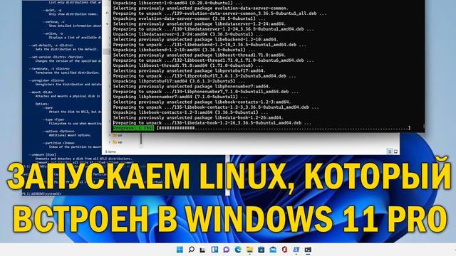 Windows 11: установка и настройка встроенного ядра Linux в Win11, запуск Linux GUI приложений 