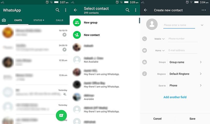 WhatsApp: comment ajouter un nouveau contact? 