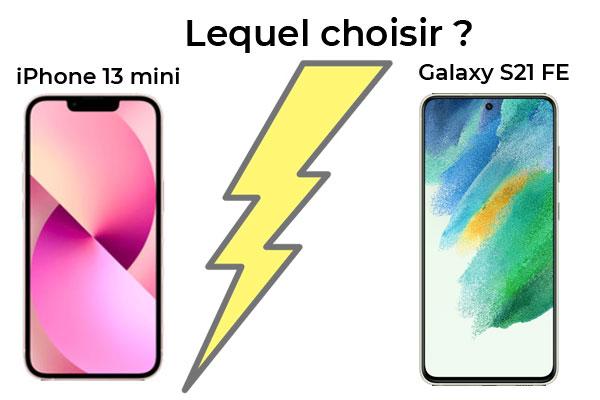 Samsung Galaxy S21 FE 5G vs iPhone 13 mini : lequel acheter ? 