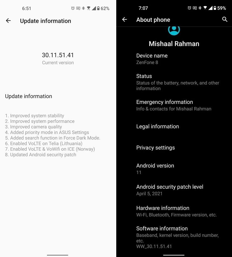 ASUS livrează prima actualizare software pentru Zenfone 8 și dezvăluie detalii despre câte upgrade-uri OS va primi telefonul