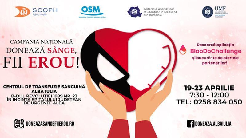 Campanie de donare de sânge la Alba Iulia. Cum te poți programa și dona cu ajutorul unei aplicații de pe telefon - Alba24 