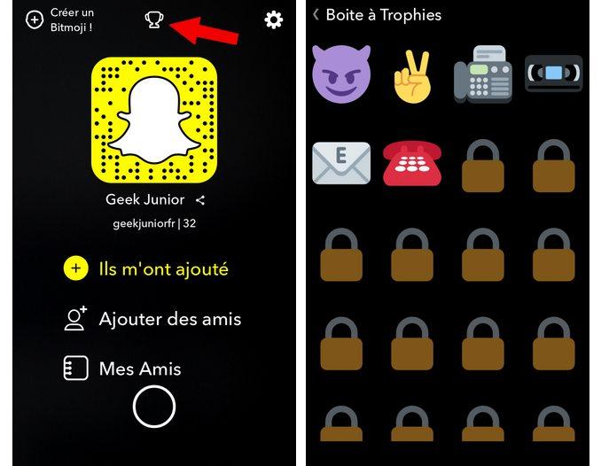 Astuce Snapchat : débloquer tous les trophées (“trophies”) ! 