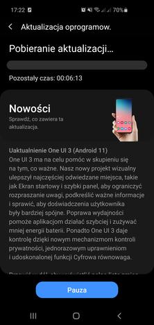 Android 11 on Samsung Galaxy S10. Update One UI 3 is now available in Poland 