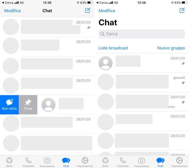 Come fissare una chat su iPhone 