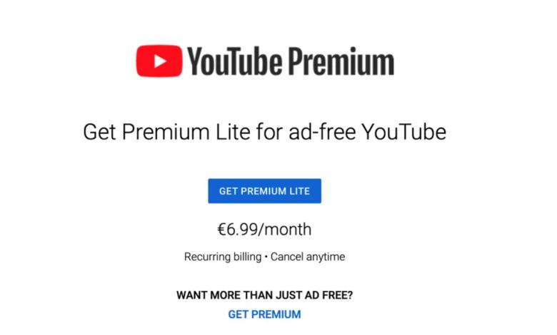 YouTube tests a premium Lite subscription that eliminates cheaper ads