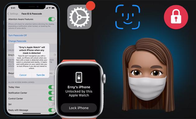 Come sbloccare iPhone con Apple Watch quando si indossa una mascherina 