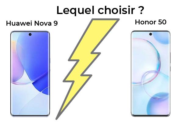 Honor 50 vs Huawei Nova 9 : lequel choisir ? 