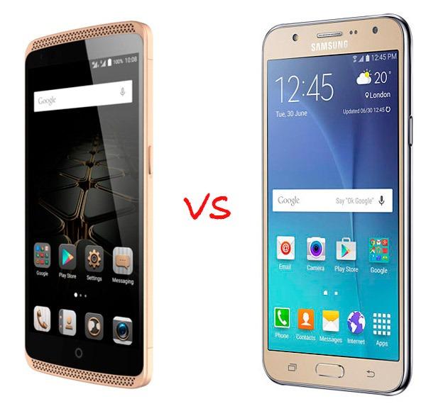Сравнение на ZTE Axon Elite срещу Samsung Galaxy J7 2016 