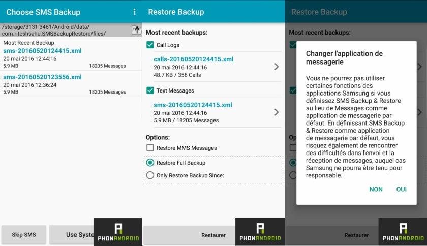Phonandroid Android: How to save and restore your SMS?
