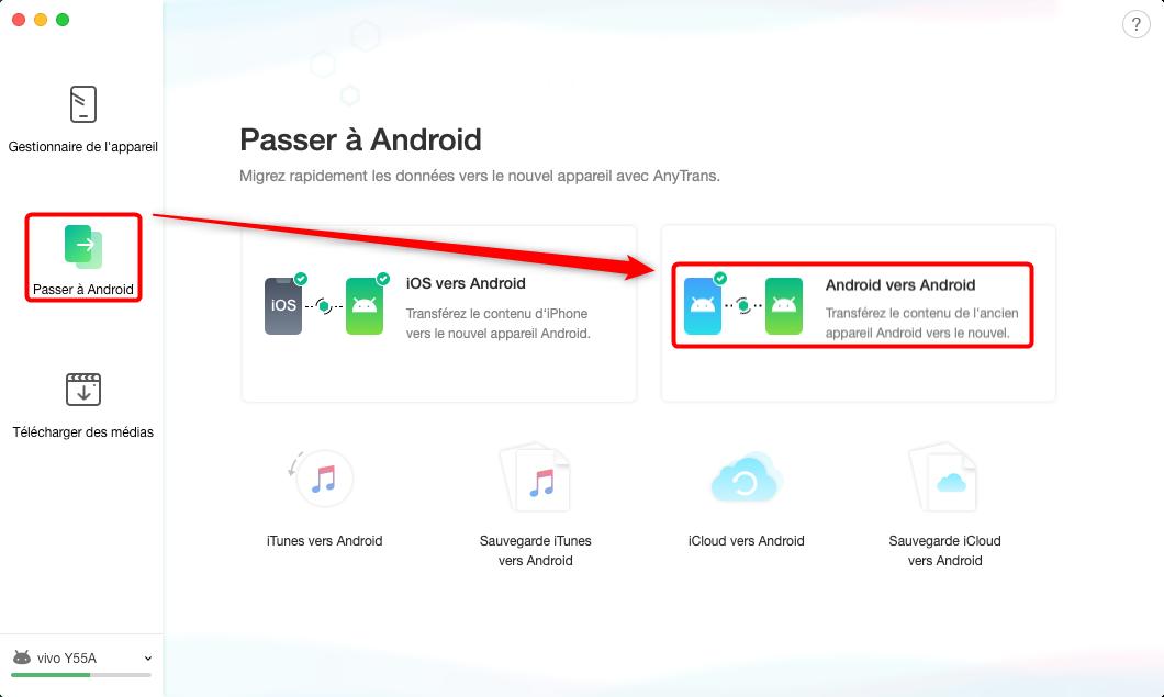 Transférer des données d’Android vers Android : App, contacts, photos etc.. 