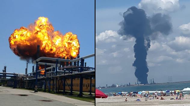 The film of the huge explosion from the Petromidia refinery.I was close to a catastrophe, the witnesses tell moments of horror: "I thought it was earthquake"