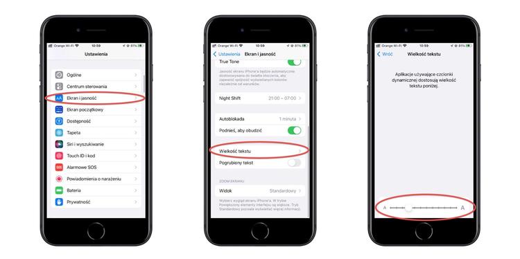 Jak zmienić rozmiar tekstu dla poszczególnych aplikacji w iOS 15