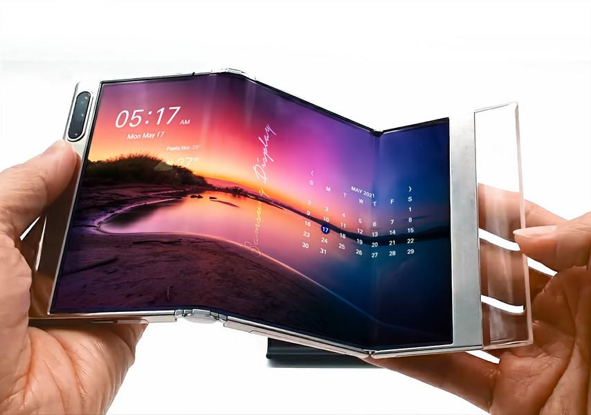 Samsung showed new flexible OLED screens for phones and tablets