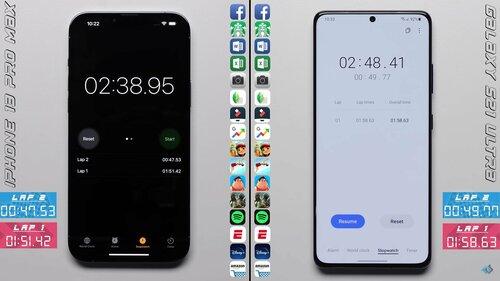 See 4 minutes and 21 seconds, in which the iPhone 13 Pro sweeps the floor with Samsung Galaxy S21 Ultra.Apple divides and rules